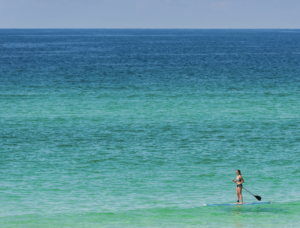 Paddleboarding on vacation